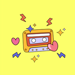 retro radio vector
