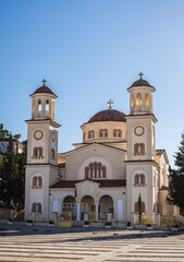 Fototapeta na wymiar Saint Demetrius cathedral in Berat, Albania, the city of a thousand windows