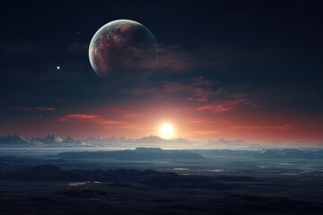 Obraz premium Cosmic Horizon: Minimally Captured Planets in the Far Reaches