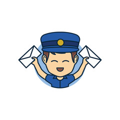 Profesional Postman Logo Design Vector