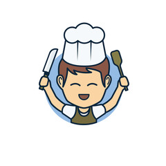Profesional Chef Logo Design Vector