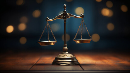 scales of justice on a colorful abstract background - Powered by Adobe