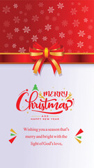 merry christmas greeting card, happy new year greeting card, red background, merry christmas pattern vector, christmas card with ribbon vector, christmas greeting card with ribbon, christmas poster