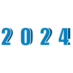 2024 Blue happy new year 