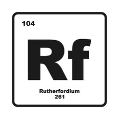 Fototapeta premium Rutherfordium chemistry icon