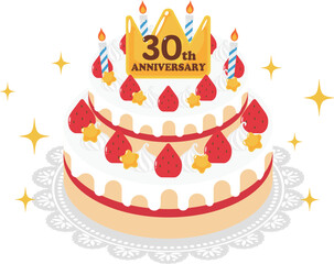 30周年記念のホールケーキ