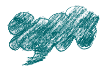 green brush painting speech bubbles isolated on transparent background.