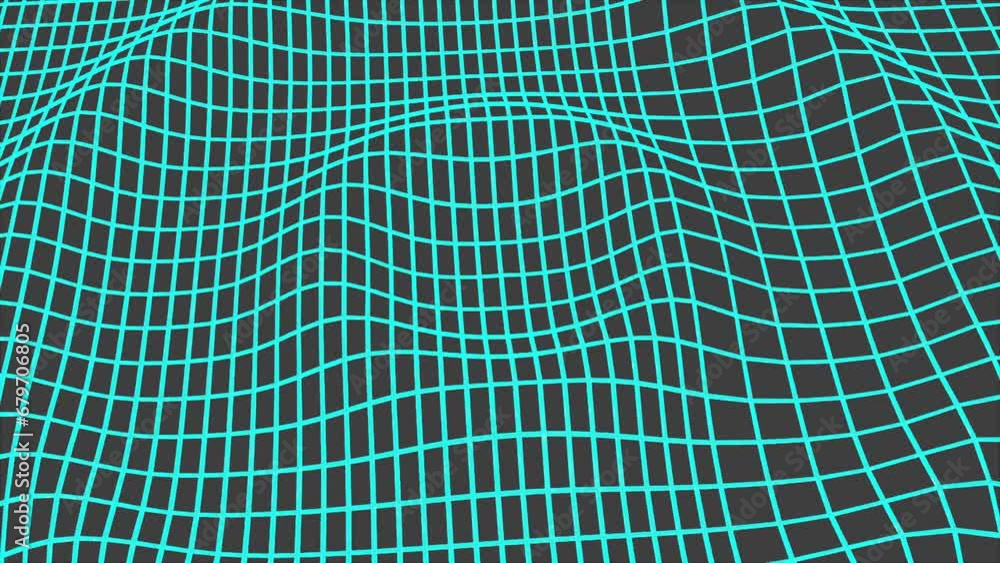 Poster abstract grid waves. computer generated 3d render