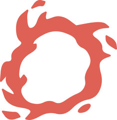 フレームとしても使えるシンプルな炎の輪のイラスト