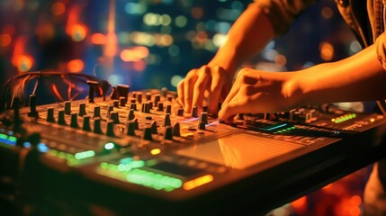 Music Rehearsal Studio in Loft Room with Drum Set in the Middle of It. Stylish Interior with Two Big Windows, Cozy Sofa, Shelves and Plants. Sunny Bright Day and Urban City View.