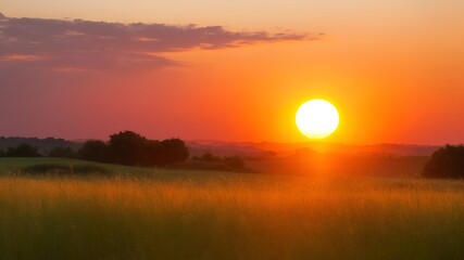 Sunset in summer