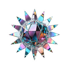 3d holographic shape, reflective glass dispersion