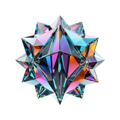 3d holographic shape, reflective glass dispersion