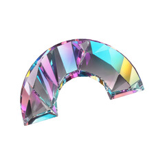 3d holographic shape, reflective glass dispersion