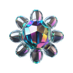 3d holographic shape, reflective glass dispersion
