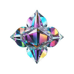 3d holographic shape, reflective glass dispersion