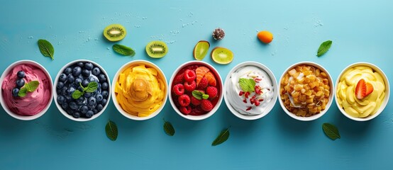 A Rainbow of Delicious Ice Cream Flavors From Classic to Exotic Created With Generative AI...