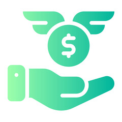 financial freedom gradient icon