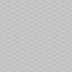 Gray seamless geometric japanese waves pattern Seigaiha-mon