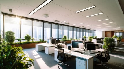 Office space with modern decoration 
