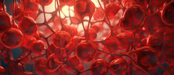 Close Up of Red Blood Cells - obrazy, fototapety, plakaty