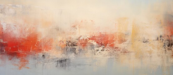 A Symphony of Red and Grey: Abstract Painting Inspired by Emotion and Contemplation