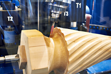 CNC machining center wood lathe