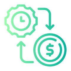 time management gradient icon