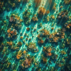 Fototapeta na wymiar coral reef and sea underwater background