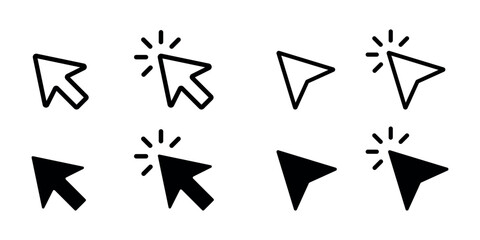 Cursor line icon vector illustration. Trendy flat style isolated on background. Pointer icon