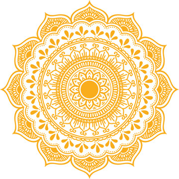 Mandala Ornament Vector Illustration Set of hand drawing zentangle elements