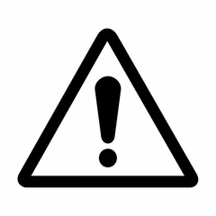 Attention or caution sign on white background. Attention, caution, danger, dangerous, alert sign element.
