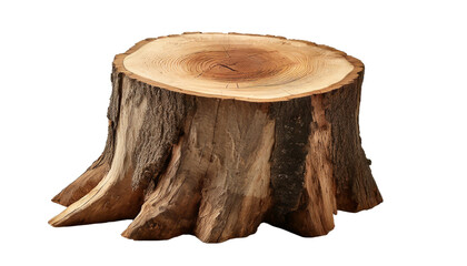 Oak Stump Log on Transparent Background Png