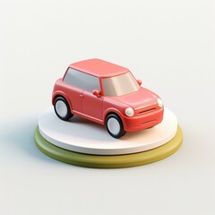 Car Icon - Modern Vehicle Automotive Transportation Stylish Road Travel