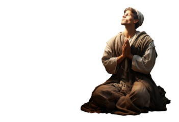 Prophet - Disciple - Praying - Contemplating the Divine: A Disciple Engaged in Deep Reflection