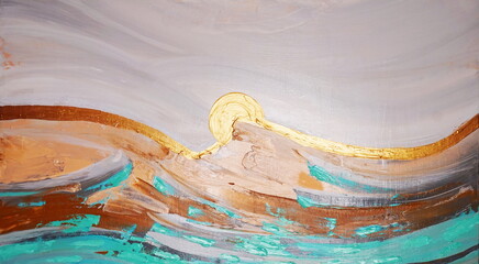 Abstract art vector illustrations. Creative minimalist hand drawn vector illustration, vector design for wall decor, wallpaper, poster, card, mural, carpet	
