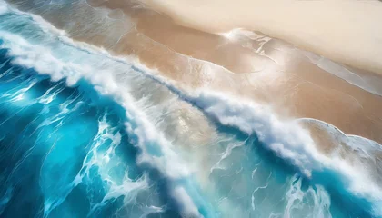 Gordijnen Ocean waves on a shore at summer  © CreativeStock