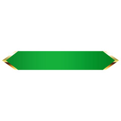 green banner gold frame