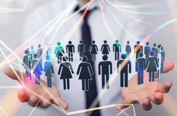 conference Digital Network and data concept 3d