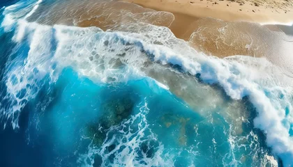 Poster Im Rahmen Ocean waves on a shore at summer  © CreativeStock