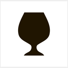 Wine glass toast icon isolated. Stencil wine wiskey Hand drawn Vector stock illustration EPS 10