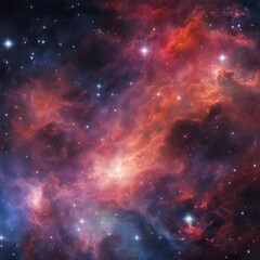Fototapeta premium radiant nebula, star clusters and gas clouds shining brightly, celestial, otherwordly, abstract, space art