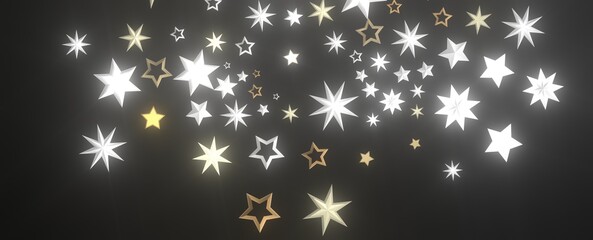 XMAS Stars - golden stars -