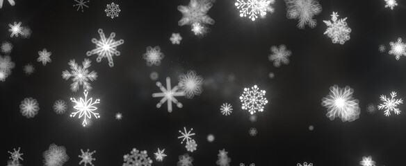 Fototapeta na wymiar Snowflakes - Abstract Gold Star Falling Soft Focus Background, 3D rendering.
