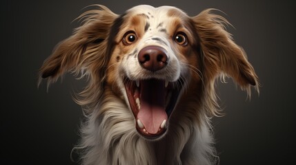 Dog withTongue Out. 3D Illustration