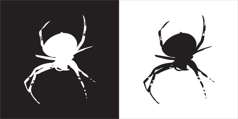Illustration vector graphics of spider icon - obrazy, fototapety, plakaty