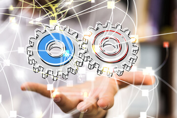 gear Technology setting concept background.