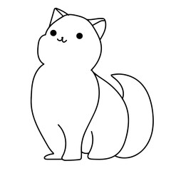 Cute Proud Cat Minimalist Design