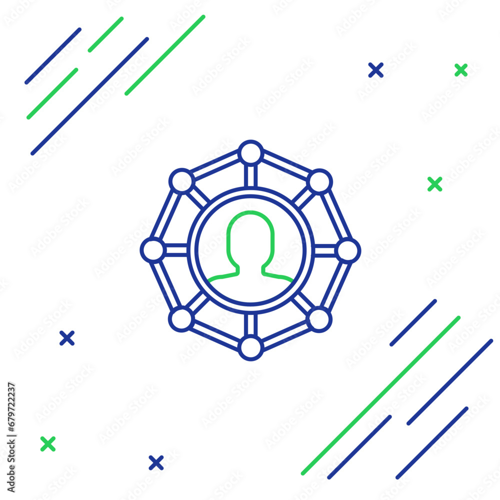Poster line project team base icon isolated on white background. business analysis and planning, team work,