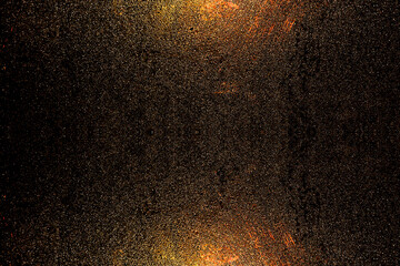 Black dark orange red brown shiny glitter abstract background with space. Twinkling glow stars...